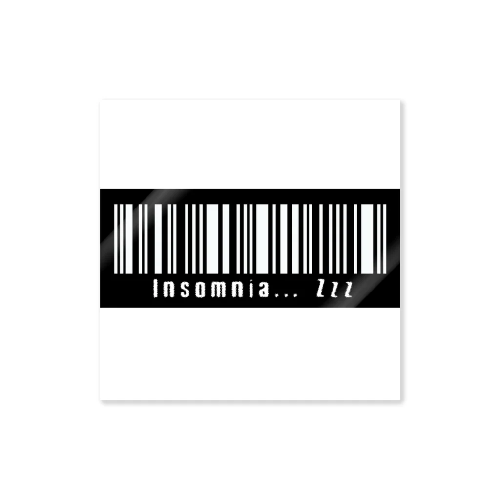 Insomnia...のバーコード黒 Sticker