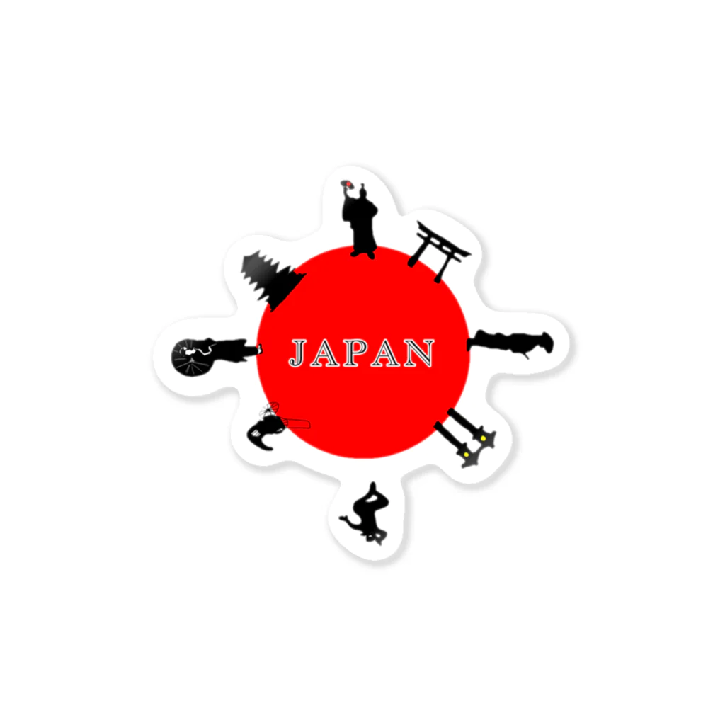 私事部のJAPAN　ステッカー Sticker