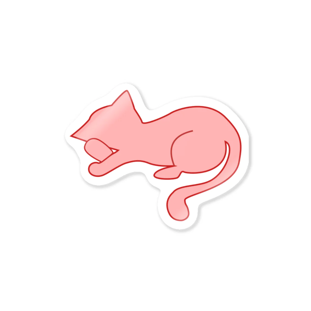 TIE  UPの桜ねこ Sticker