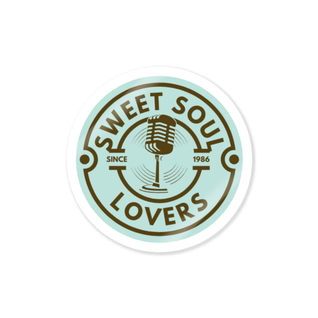 soul_mateのSweet Soul Lovers★クラシックマイク（ミントグリーン×チョコブラウン） Sticker