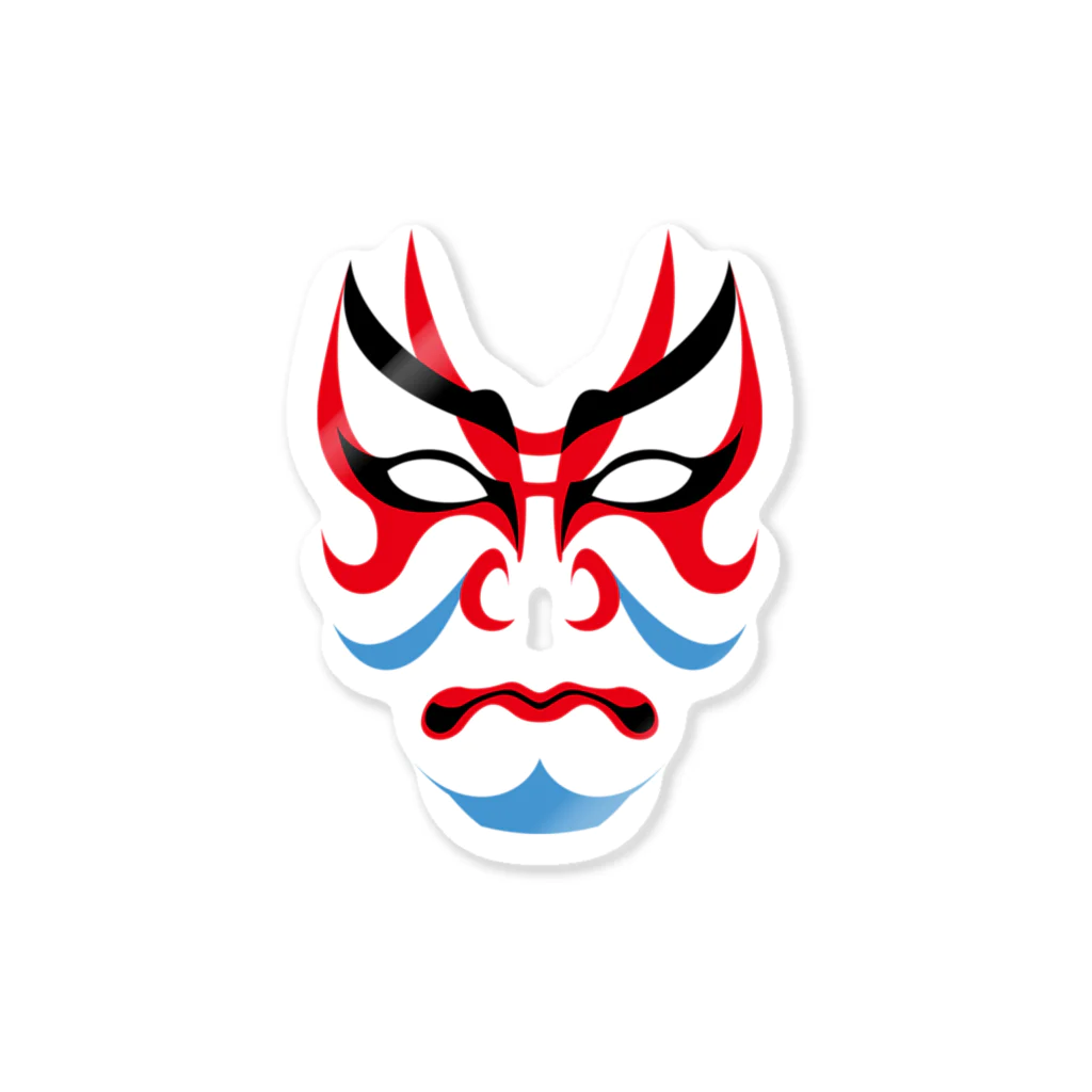 kimchinの歌舞伎の隈取り Sticker