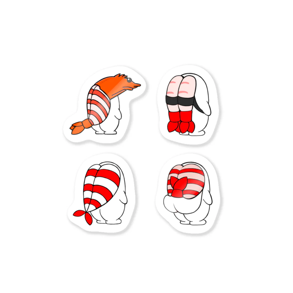 えびのおすしやさんのえびおすし４種 Sticker
