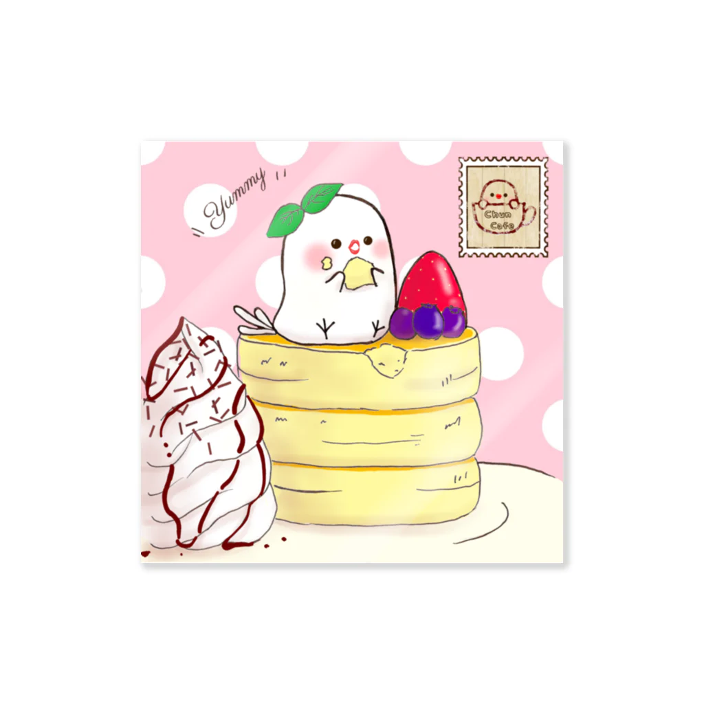 ちゅんすけ（ ●e● ）のちゅんカフェpk（Ｐ） Sticker