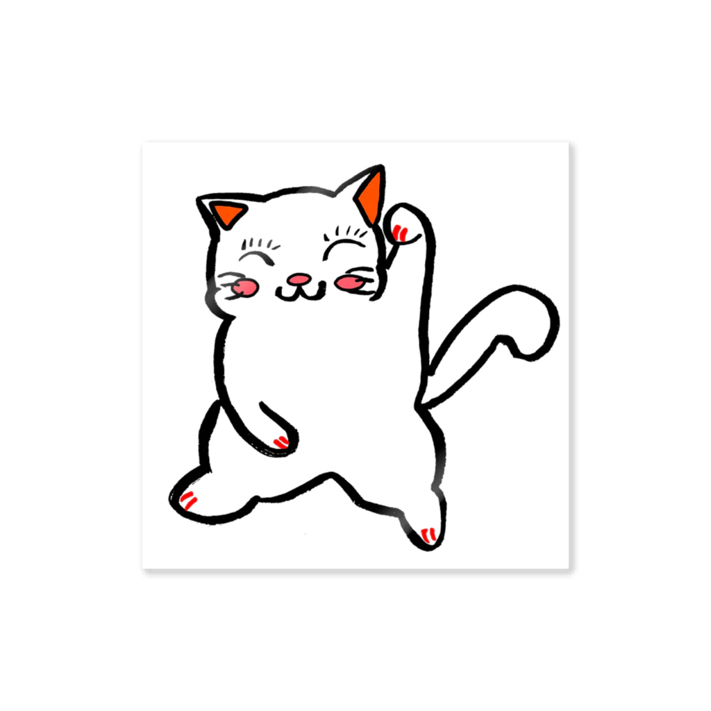 T'seyeの招福猫『福にゃん』福よ来い来い招き猫 Sticker