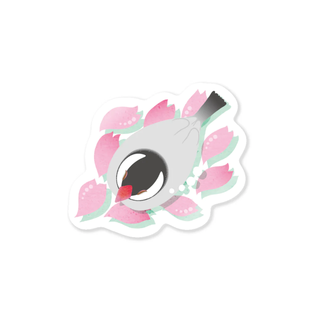 るこのSAKURA BED 桜文鳥 Sticker