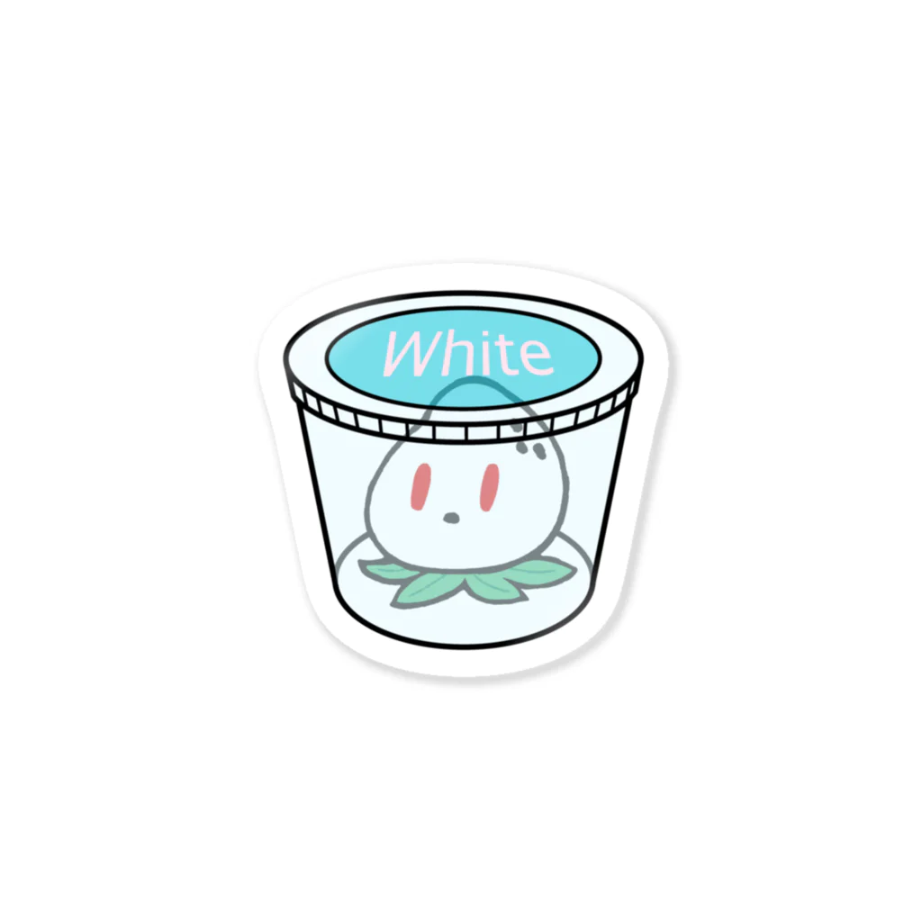 Meme's めめ屋のホワイトいちご🍓ちゃん  Sticker