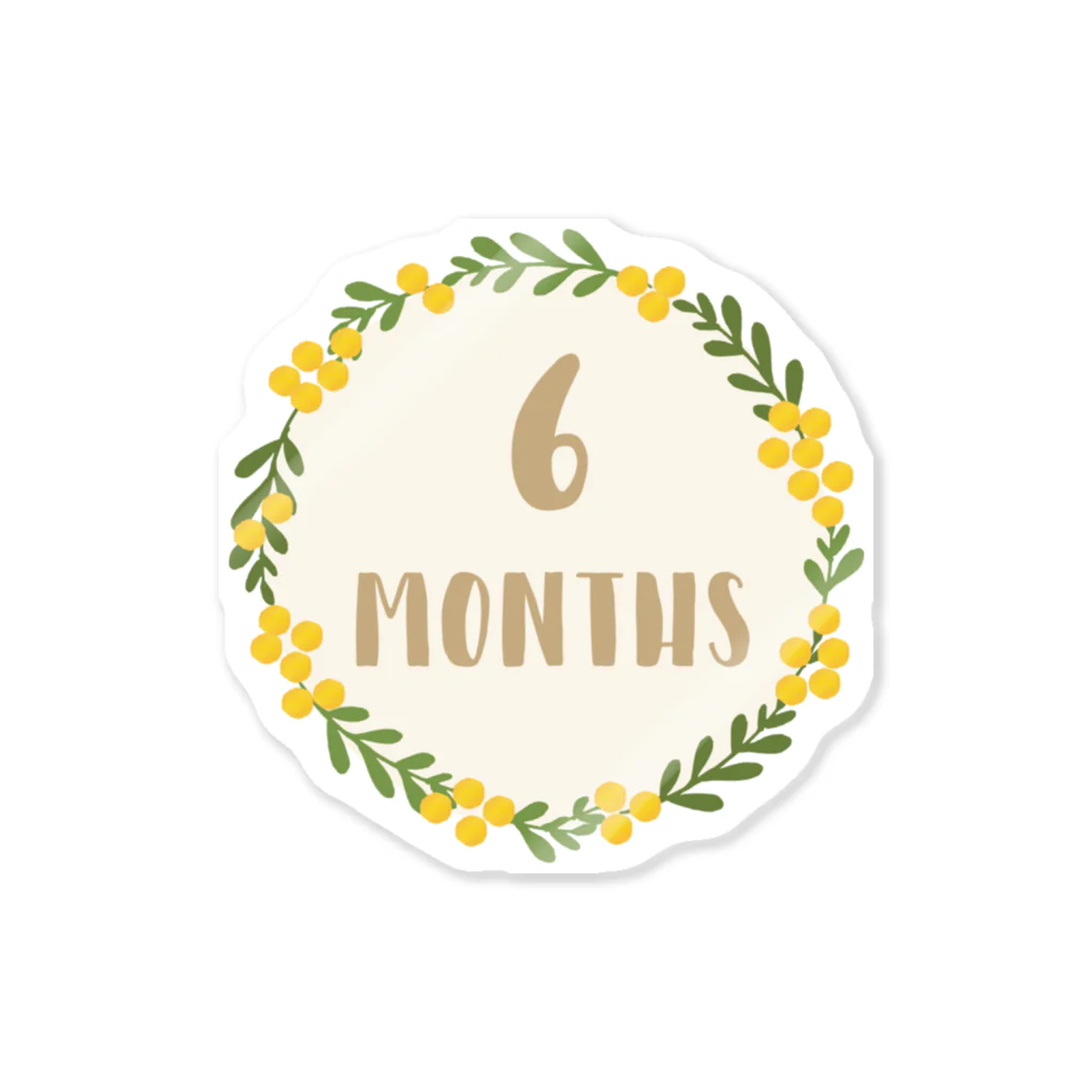 Babyshop_conyの6months_ミモザ ステッカー