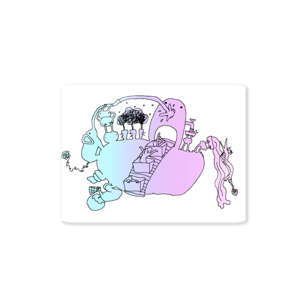 水流苑まちのむにゃむにゃ Sticker