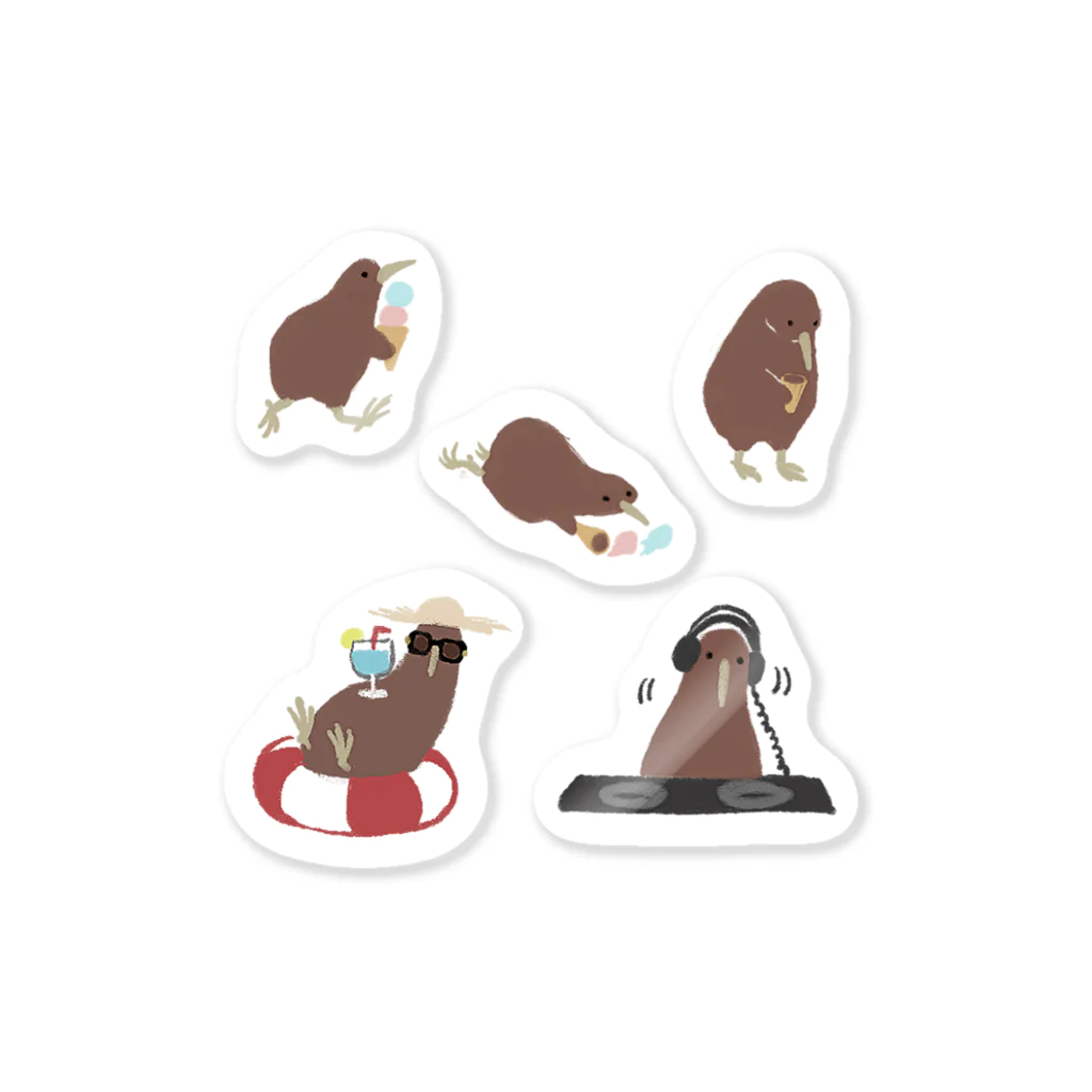 ningen_lifeのkiwi_life（いろいろ）/ステッカー（小） Sticker