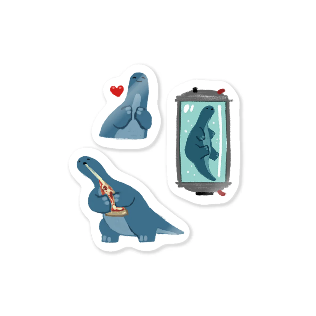 ningen_lifeのkyoryu_life（いろいろ）/ステッカー（小） Sticker