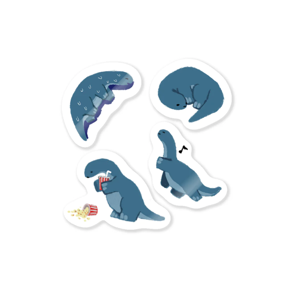 ningen_lifeのkyoryu_life（いろいろ）/ステッカー（小） Sticker