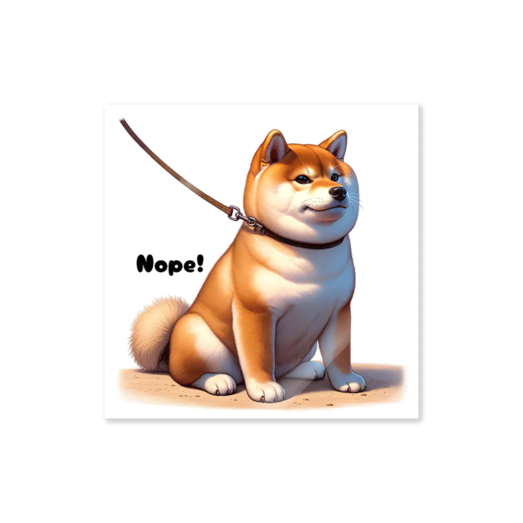 拒否柴ピースの拒否柴3 Sticker