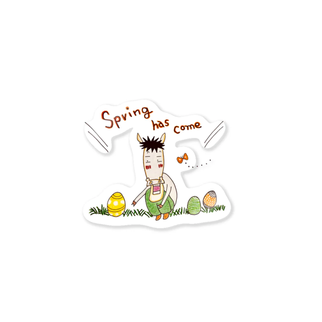 ホースさんという馬ですがのSpring has come! Sticker