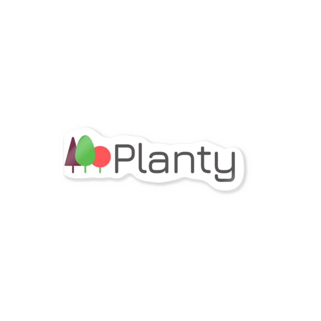 PlantyのPlanty グッズ - 世界を向上させる大麻メディア ”プランティ”のロゴTシャツ Sticker