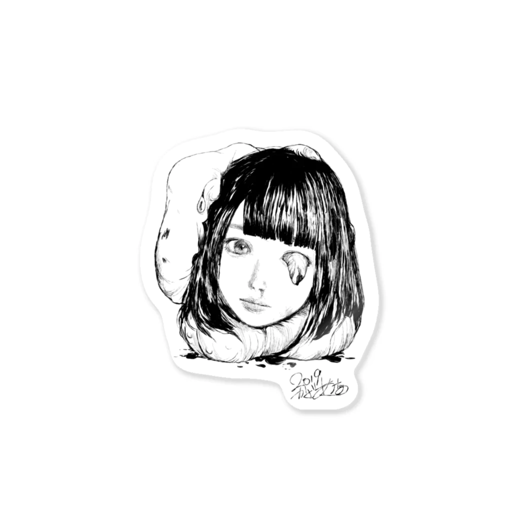 まうまうの生首少女シリーズ、まうまう Sticker