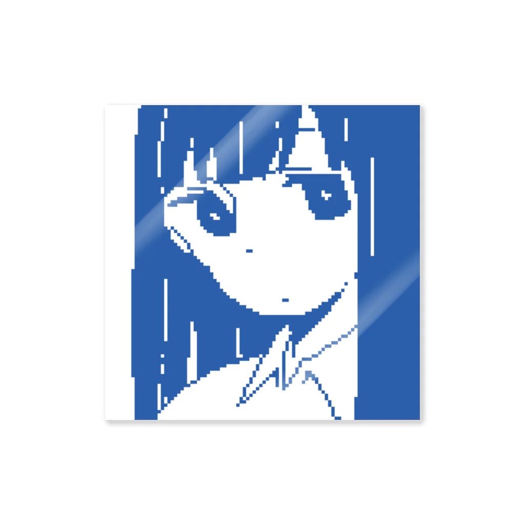 和。の青い女の子 Sticker