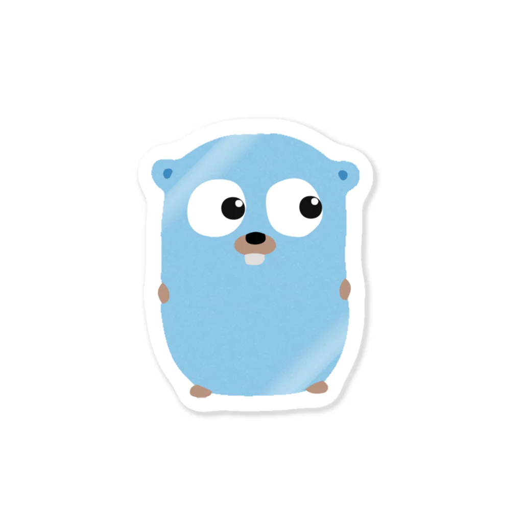 moriのチラッと見てるGopherくん（全身） Sticker