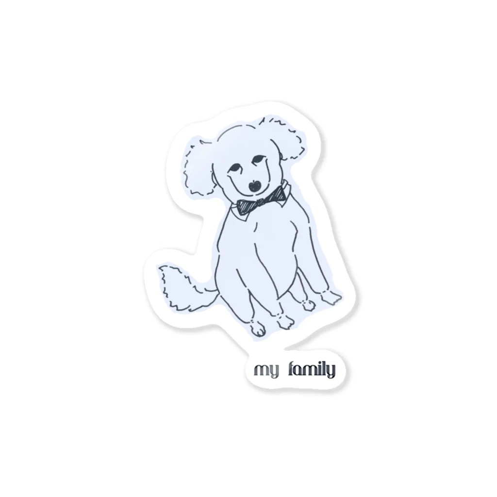 mihobabyのトイプードルはmy family! Sticker