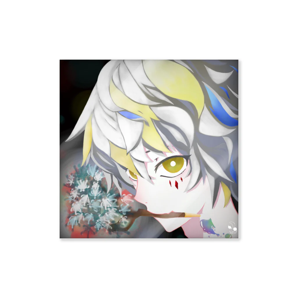 楽兎（rau）の狼少年と魔法の筆 Sticker