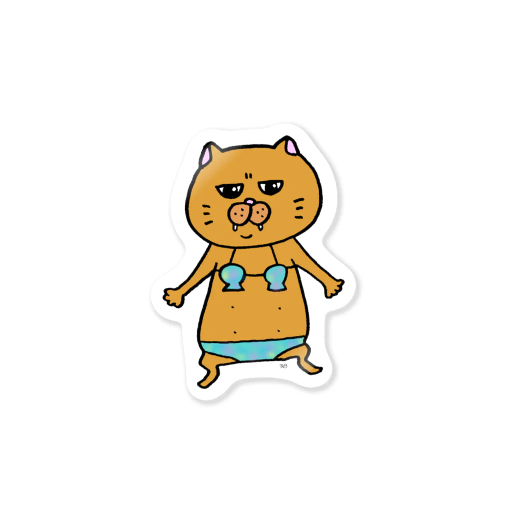 ゆるにゃこ。の小麦にゃこ Sticker