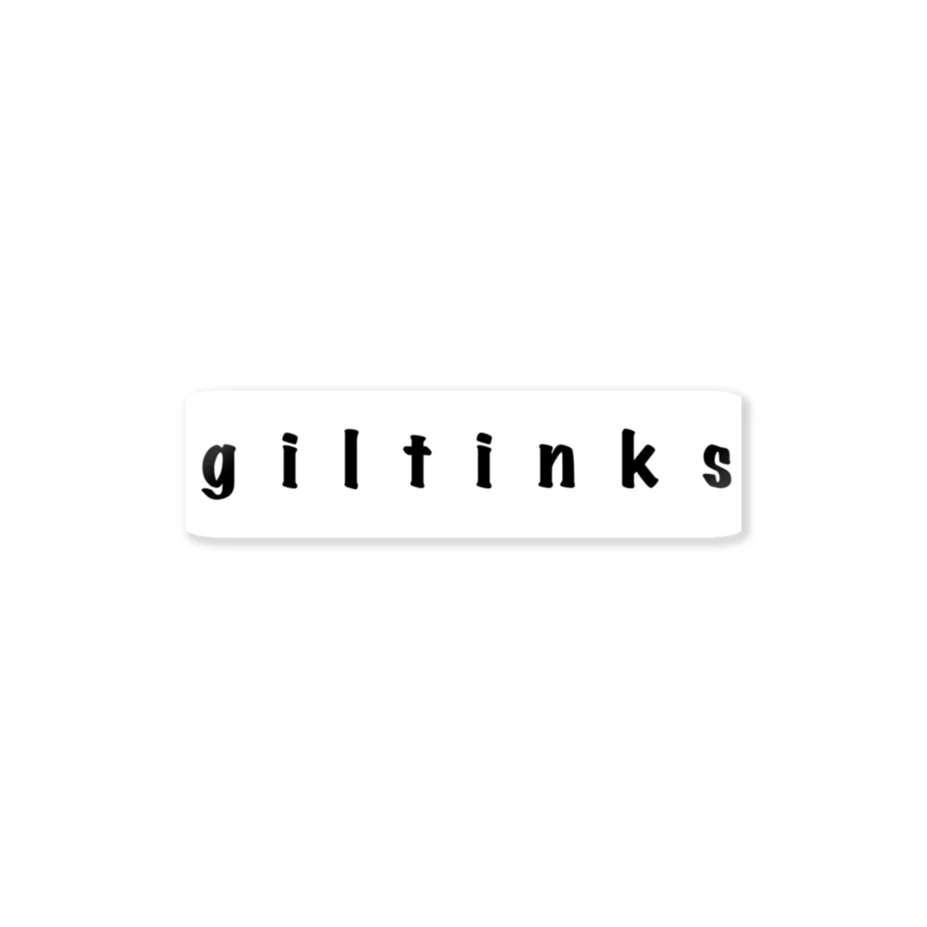 giltinksのgiltinks boxロゴ ステッカー ホワイト ステッカー