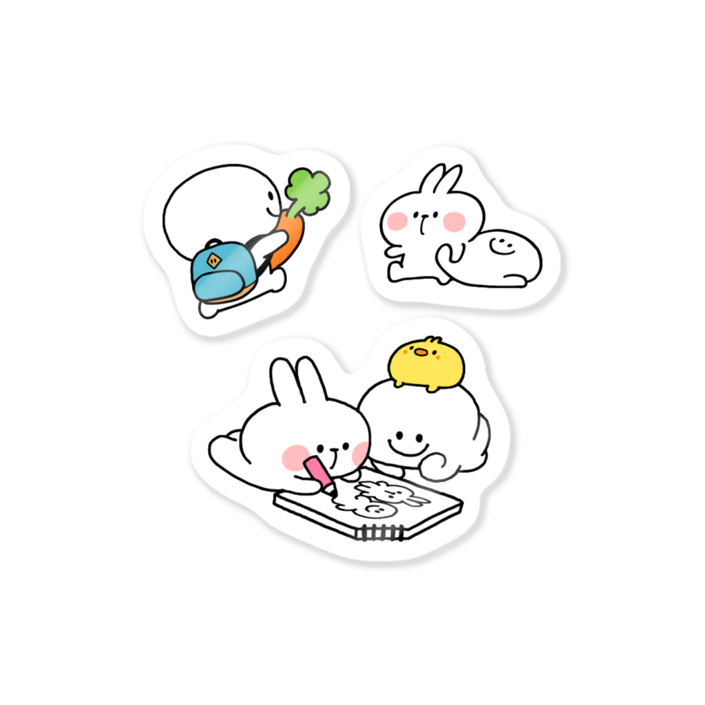 AKIRAMBOWのSpoiled Rabbit Assorted / あまえんぼうさちゃん アソート Sticker