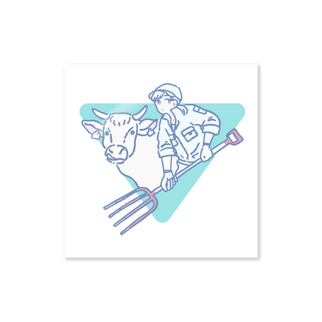 坂本の牛ガール Sticker