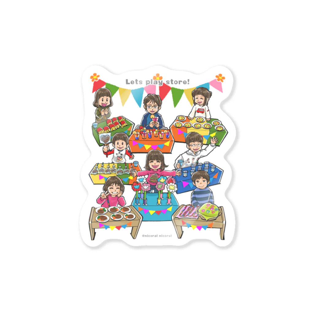 Nicoral NicorelのLet's play store!(片面印刷) Sticker