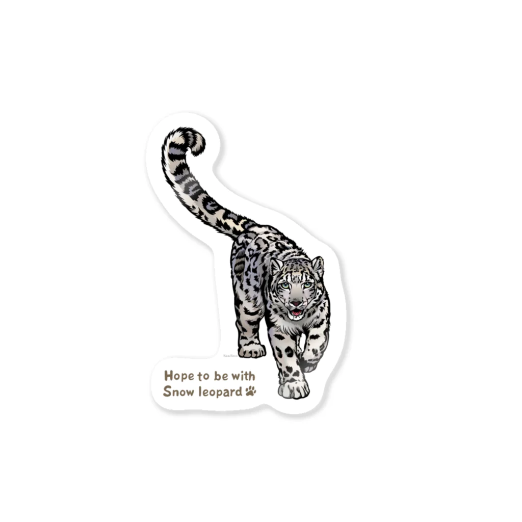 MUSEUM LAB SHOP MITのリクエストSnow leopard＊ユキヒョウ パート2 Sticker