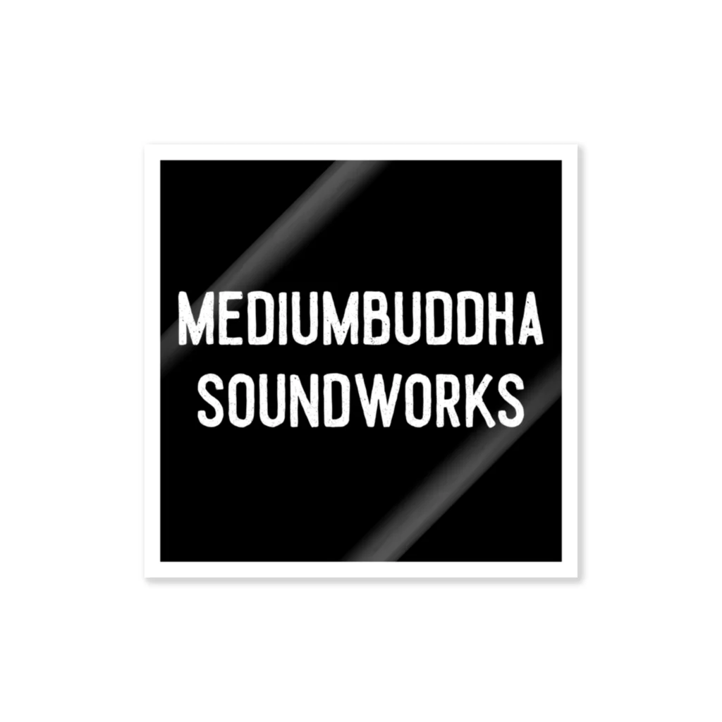 Mediumbuddha Sound WorksのMediumbuddha Sound Works Square Logo ステッカー