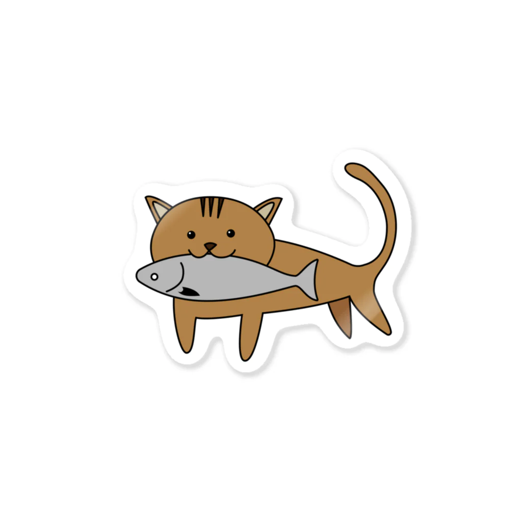 釣活の漁港猫 Sticker