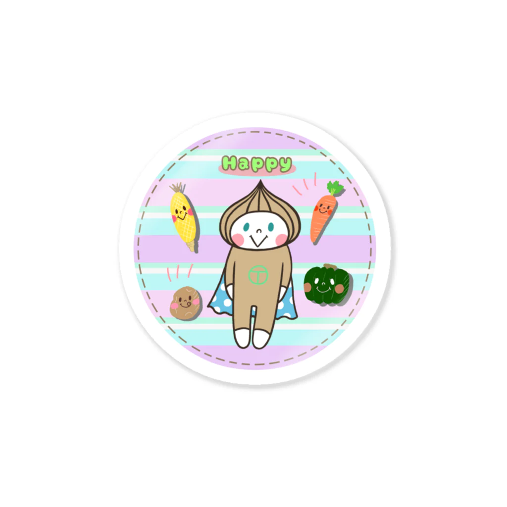 Hoshira Shiho 📎のたまねぎ星人&お野菜さん達 Sticker