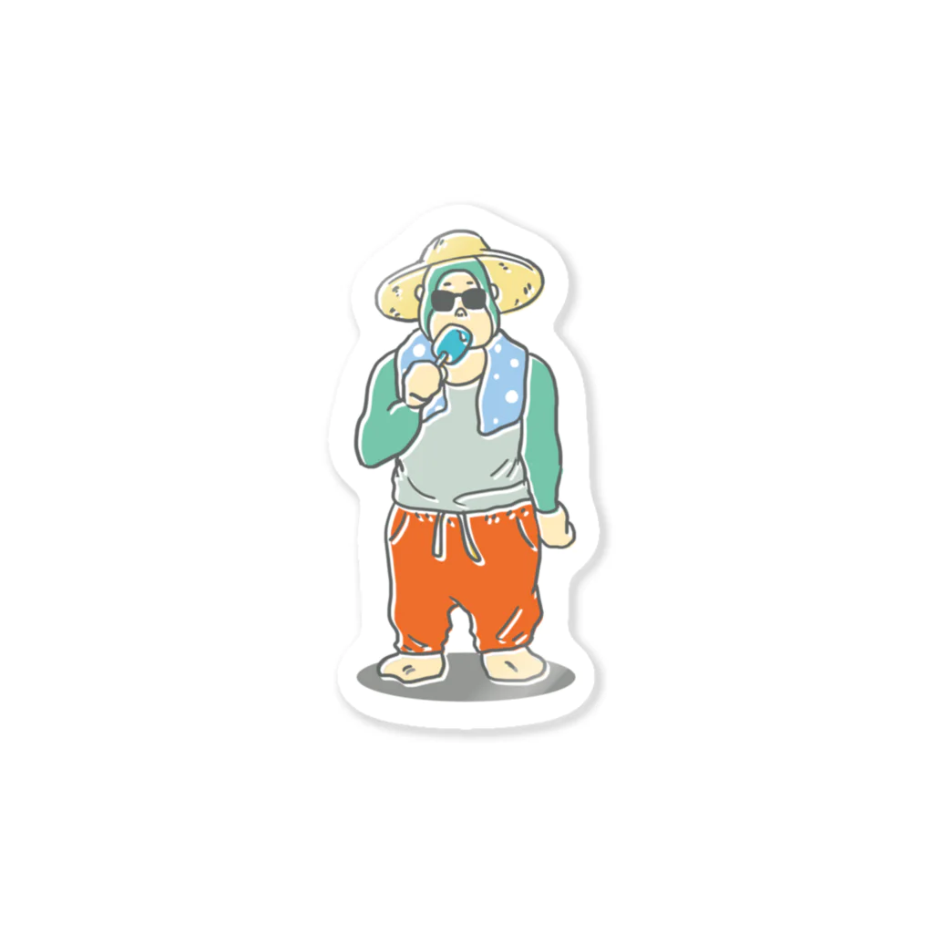 PoPoHouseのごりらのなつさん-アイス Sticker