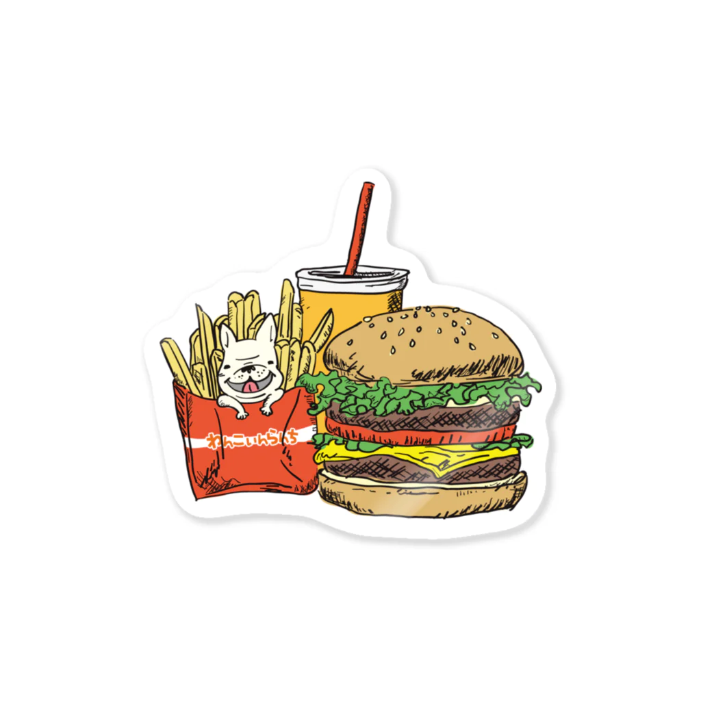 HIGEQLOのわんこいんらんち〜バーガーセット〜 Sticker