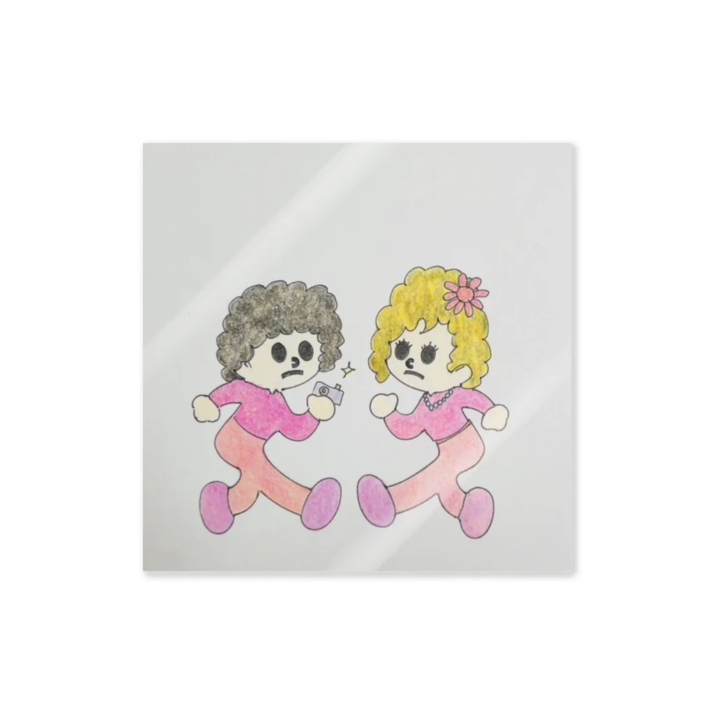 獅子座の飛び出しペーパー夫妻 Sticker