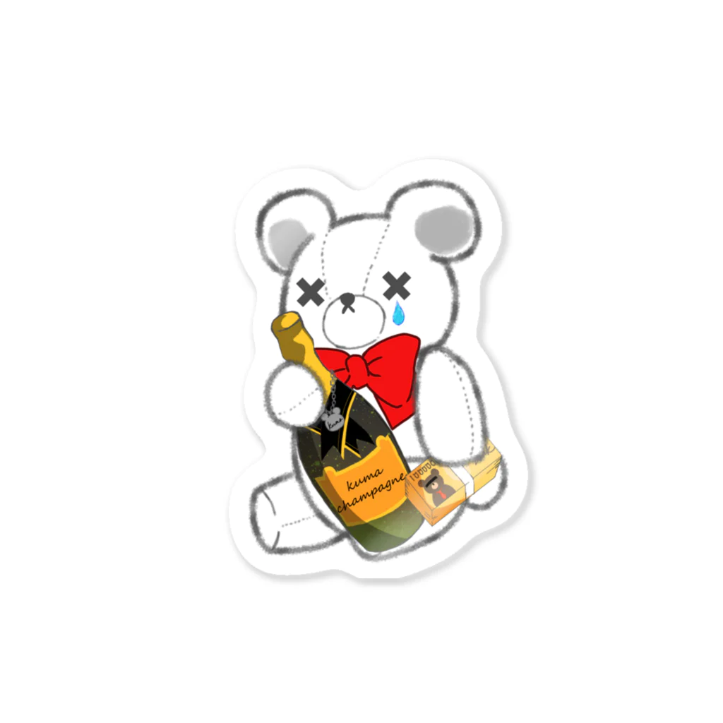 CEのSAKEくま champagne ステッカー