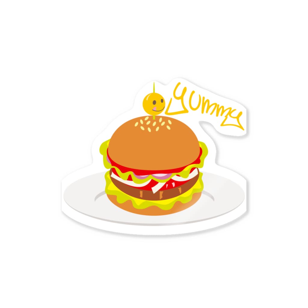 Hamburger Sticker by AURA_HYSTERICA ∞ SUZURI