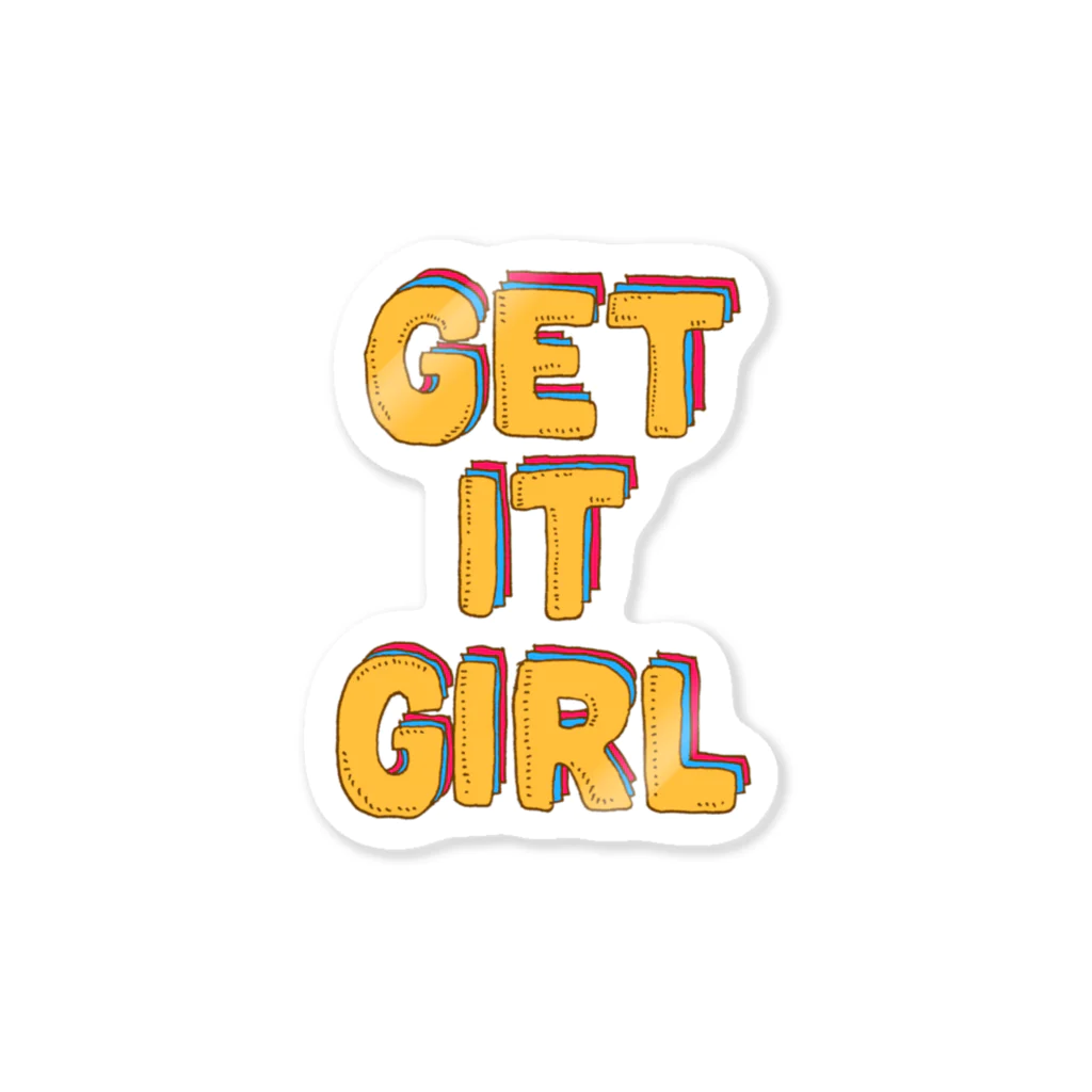 テレポーテーションのGET IT GIRL ステッカー