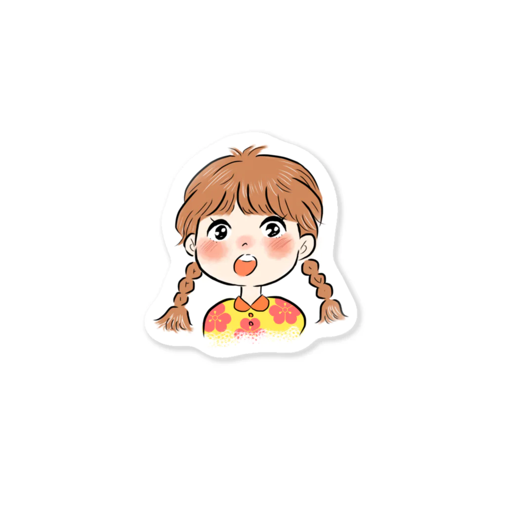 ちゅうるのおさげれとろがーる Sticker