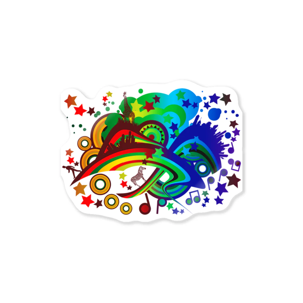 AURA_HYSTERICAのOver_The_Rainbow Sticker