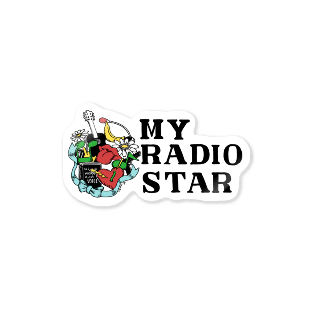 sayako_illustrationのMY RADIO STAR ステッカー ステッカー