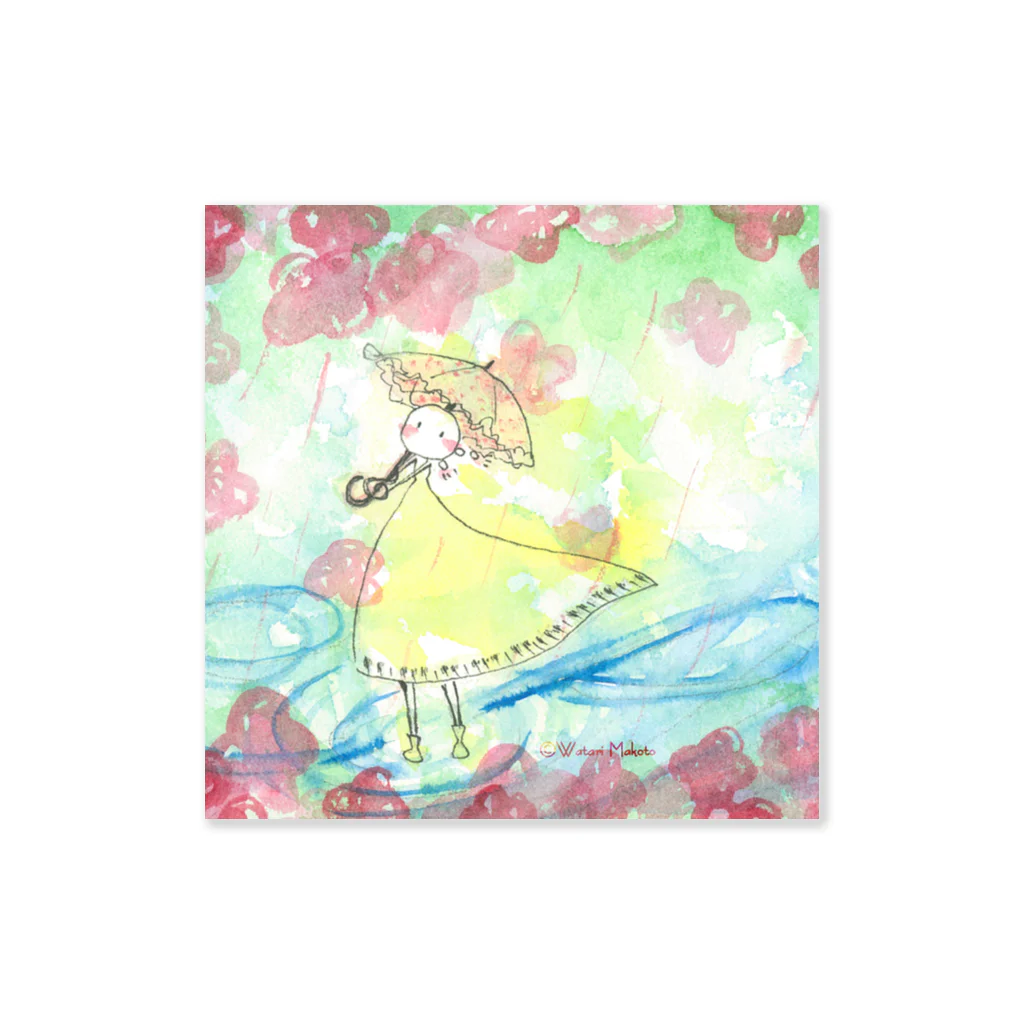 ワタリマコトの雨の日の音 | Atelier*Note Sticker