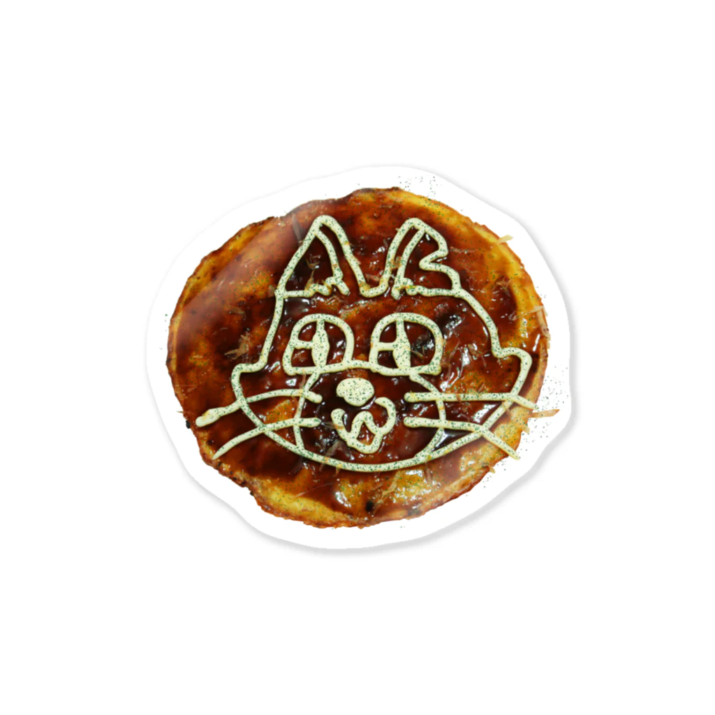 キャットＣのこうじょうけんがくのお好み焼きキャットCニャ！ ステッカー