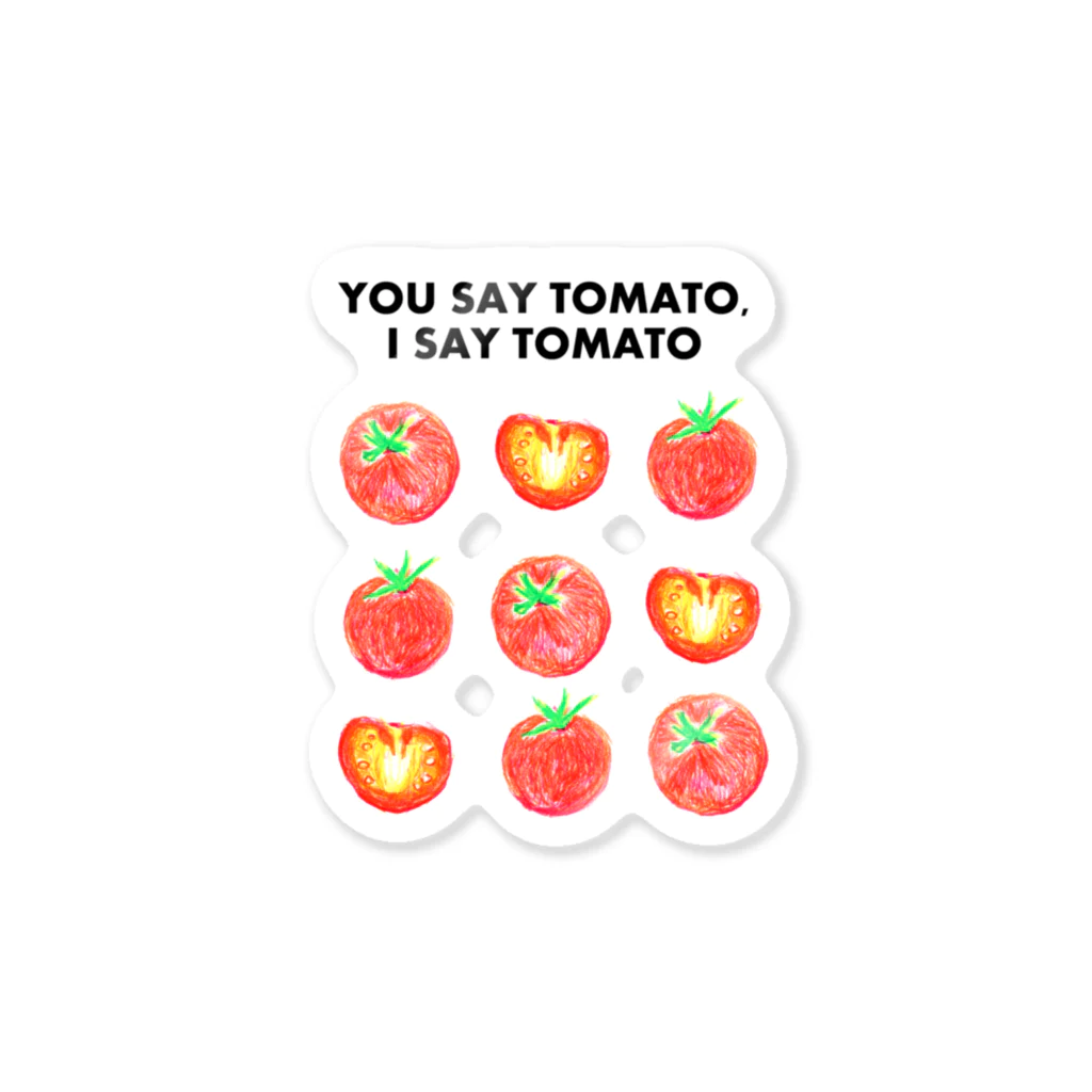 NIKORASU GOのユーモアトマトデザイン「埒が明かない」 Sticker