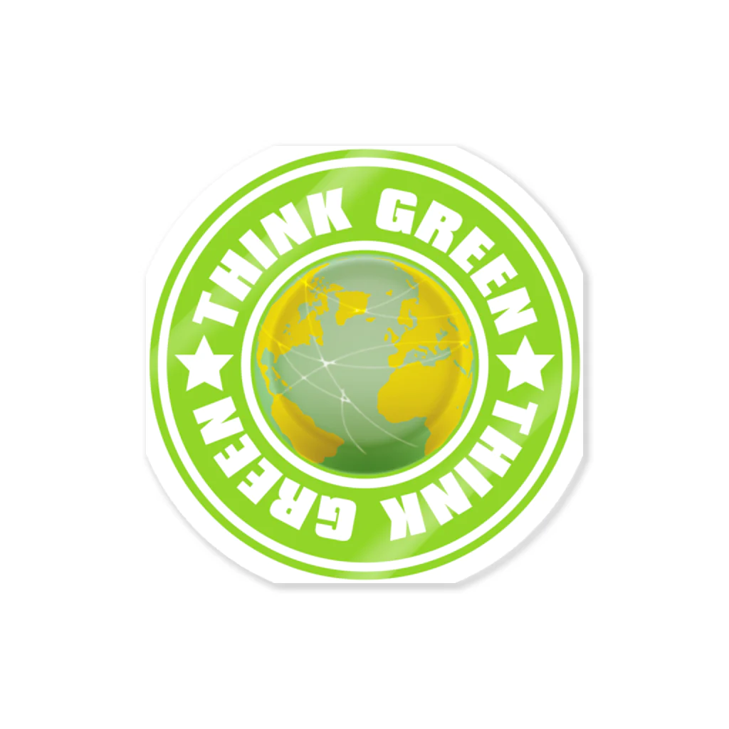 AURA_HYSTERICAのThink_Green Sticker