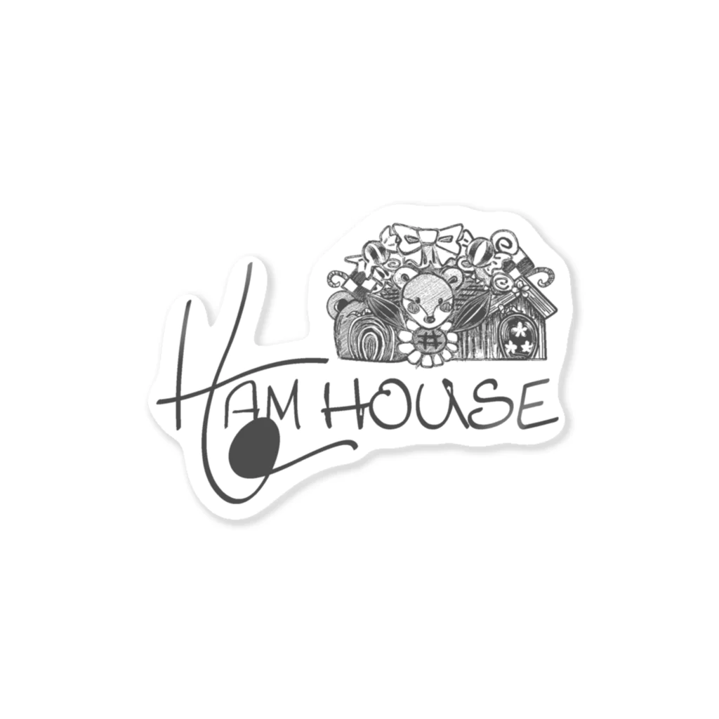 鉄堂 くろがねどうのham house ステッカー