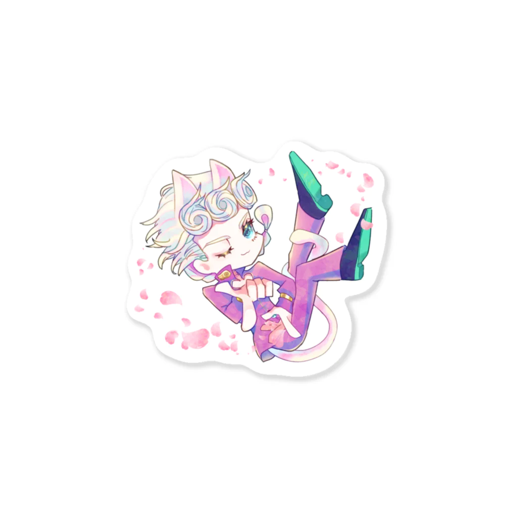 月海のデフォルメきらきらジョルノ ねこみみver. Sticker