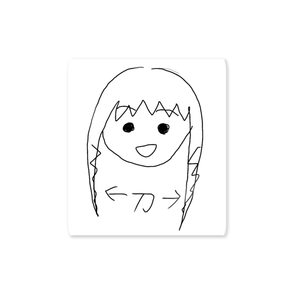 おしりの髪が刀の女 Sticker