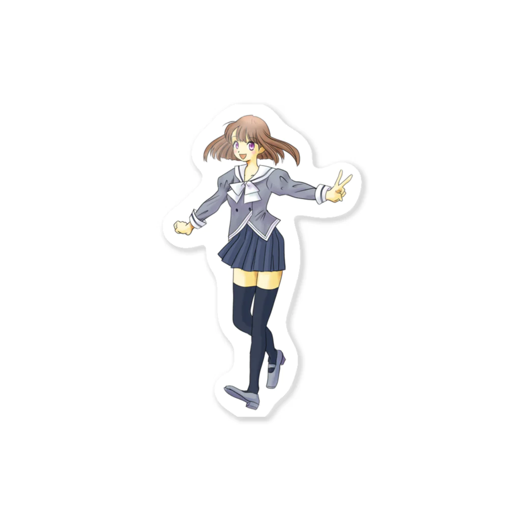 Angelのセーラー服の女の子 Sticker