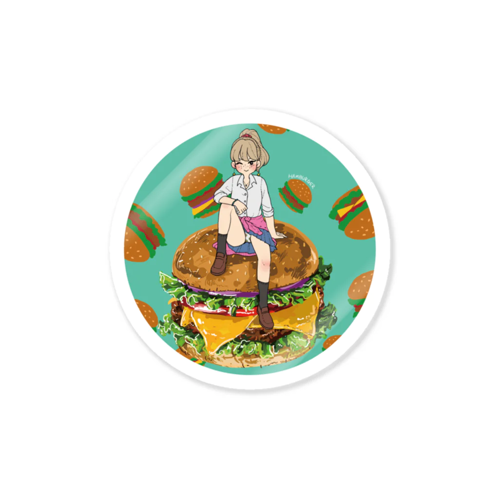 1506のハンバーガーとJK Sticker